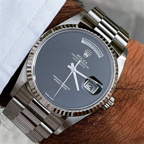 rolex day date onyx dial white gold|rolex day date 40 228239.